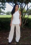 Monaco One Shoulder Denim Top