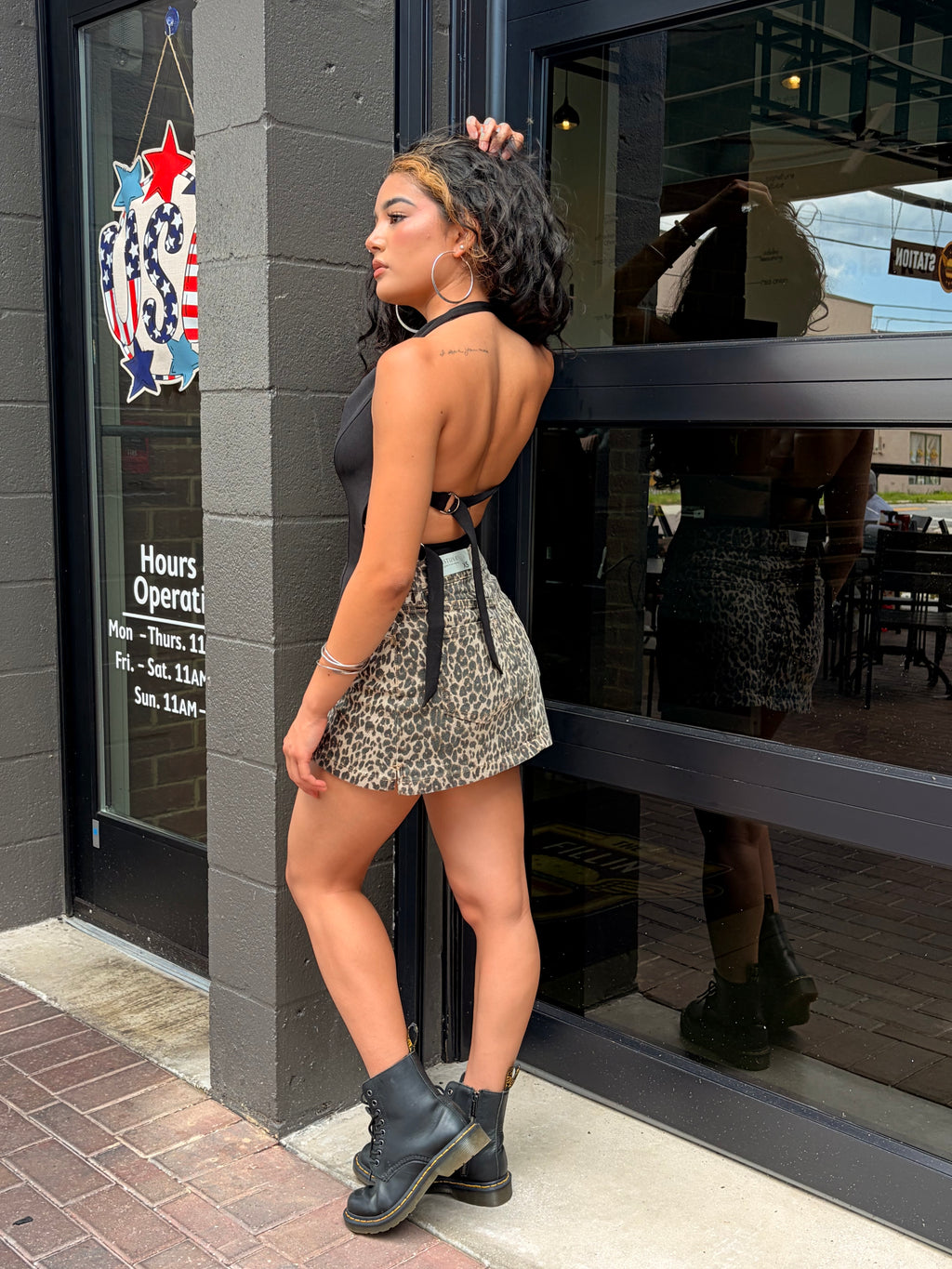 Moxie Leopard Mini Skirt
