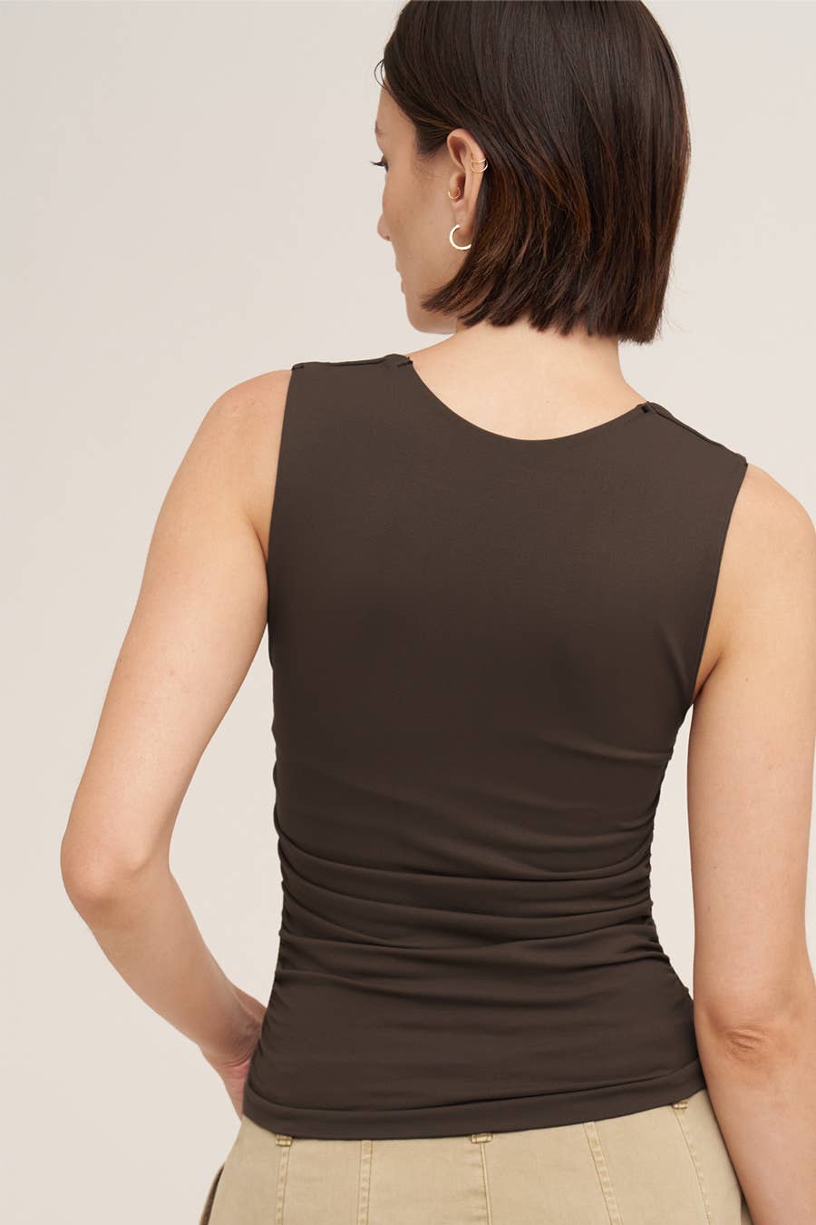 Annie Square Shirred Top